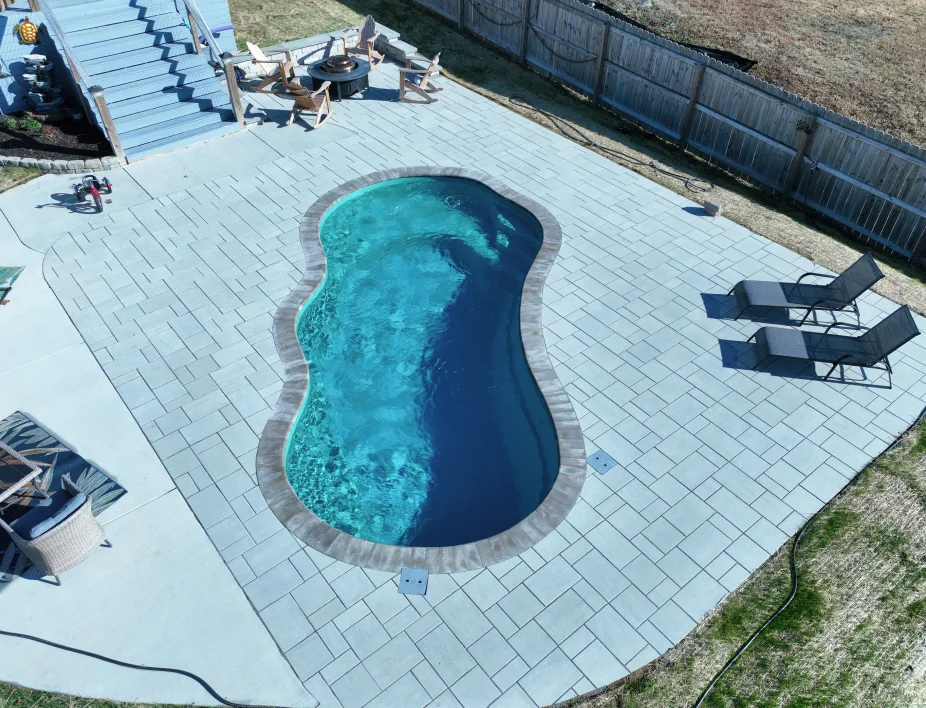 Aerial view of swimming pool